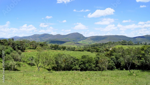 View of the rural areas and mountains of the interior of Andrelândia in Minas Gerais.