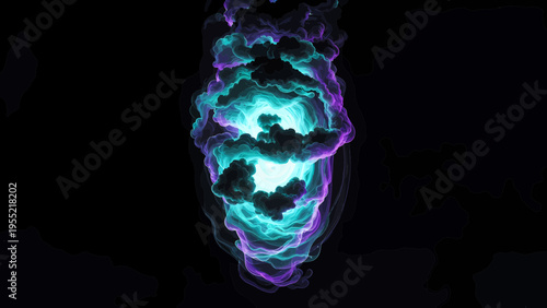 A vibrant, glowing, swirling doodle sketch background with dynamic lines and colors