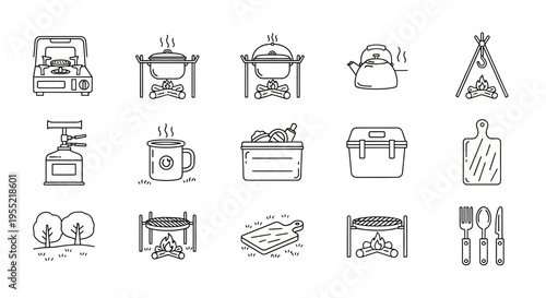Set of sewing machine icons featuring vintage and modern designs for crafts, design projects, and graphic resources.