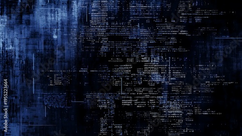 High Tech Digital Code Background with Abstract Cyber Security Data Processing and Matrix Information Flow for Software Development Design