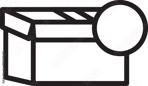 Shipping box icon vector illustration delivery package postal service logistics warehouse storage container goods transport