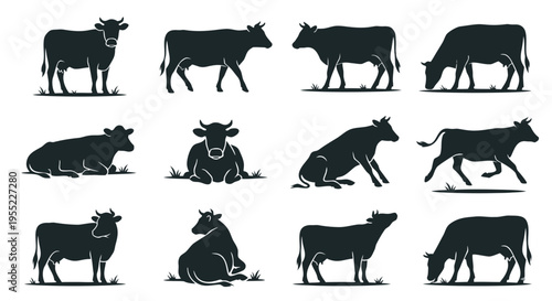 牛のシルエット