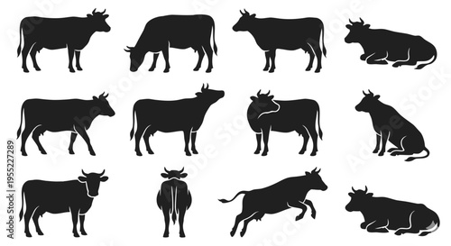 牛のシルエット