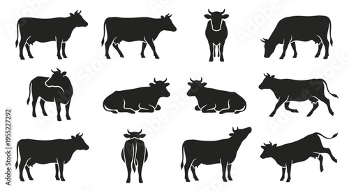 牛のシルエット