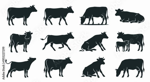 牛のシルエット