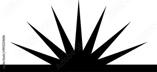 Black sunburst icon vector