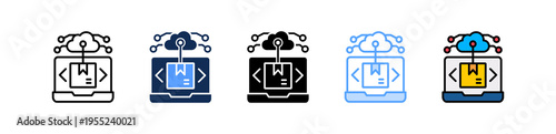 Digital Products Icon Multiple Style