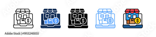 Online Business Icon Multiple Style