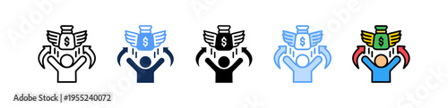 Financial Freedom Icon Multiple Style