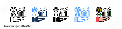 Automated Revenue Icon Multiple Style