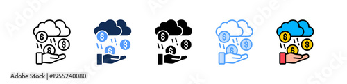 Income Streams Icon Multiple Style