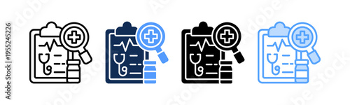 Diagnostic Center Icon Multiple Style