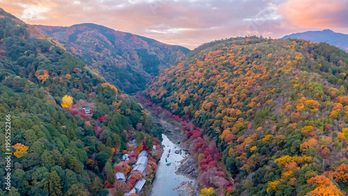 NOV 28 2025 Scenic River Gorge of Rankyo in Kyoto