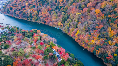 NOV 28 2025 Scenic River Gorge of Rankyo in Kyoto