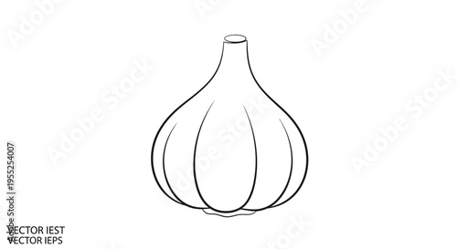 Simple black outline drawing of a garlic bulb icon