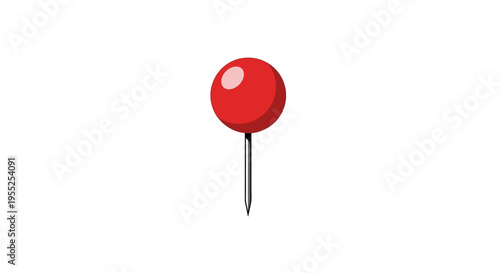 Red pushpin icon for map location or office use