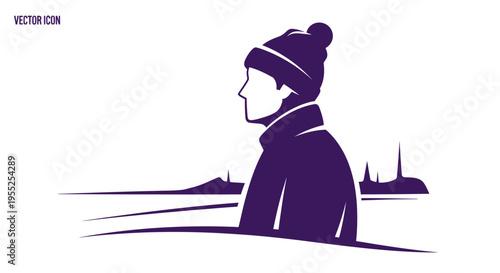 Man wearing winter clothing outdoors.