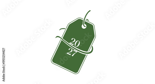 Green price tags with numbers.