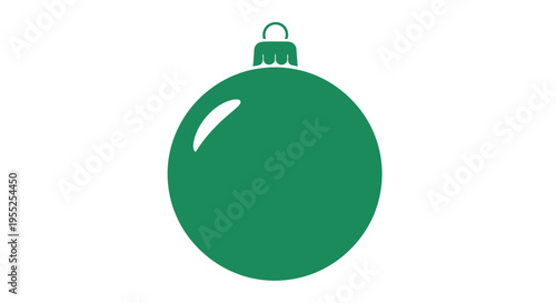 Green Christmas Tree Bauble Ornament.