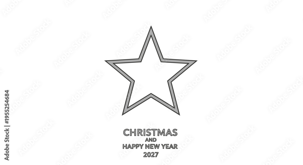 Obraz premium Christmas star holiday symbol icon.