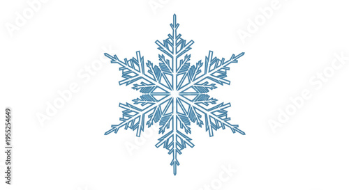 Detailed Crystal Snowflake Ice Crystal.