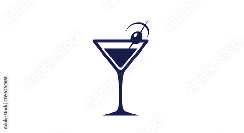 Cocktail Martini Glass Drink Icon.