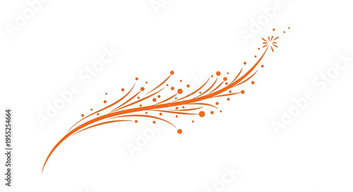 Colorful Sparkling Firework Particle Trails.