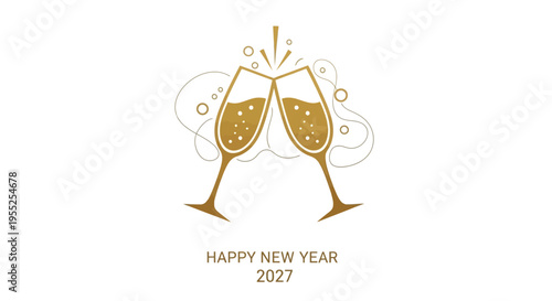 Champagne Glasses For New Year.