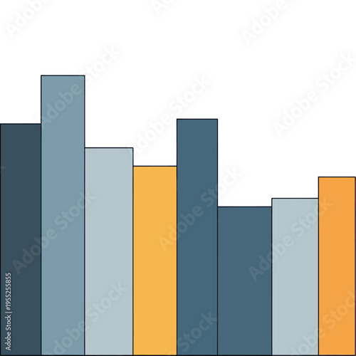 Bar Graph Representation of Data with Varying Heights.