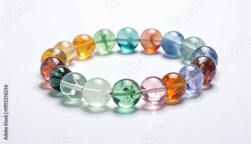 透明感のある美しいパワーストーンのブレスレットのイメージ画像
