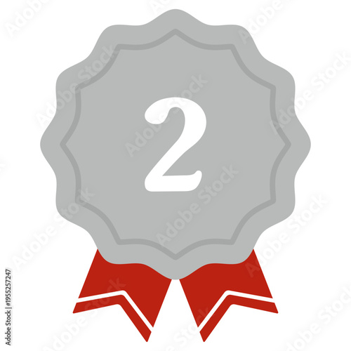 二位のメダル、二位のラベル