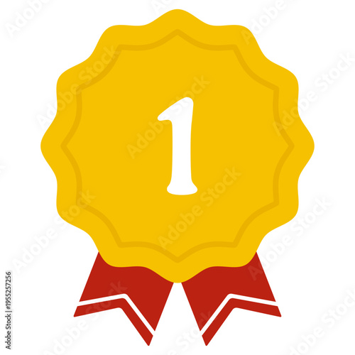 一位のメダル、一位のラベル