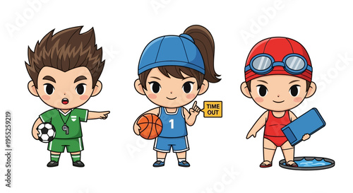 Kids Playing Sports Together.
