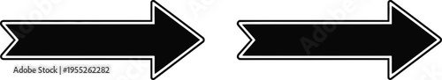 Two black arrows pointing in opposite directions isolated on transparent background, Vector