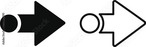 Opposite directions arrows isolated on transparent background, Vector