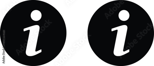 Information icons isolated on transparent background, Vector