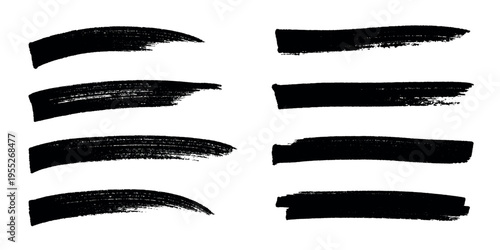 Set of brush paint stroke texture swatch Hand painted background Ink scribble dab clipart Paint smudge for tags and stamps design, beauty fashion poster