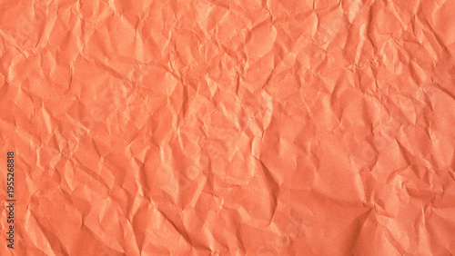Crumpled Orange paper kraft texture