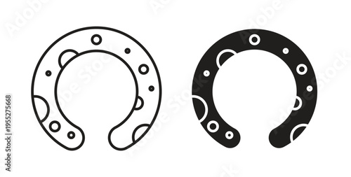 Baby orthopedic pillow icon line style collection. Simple black solid icons