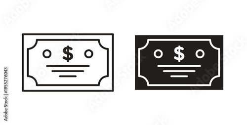 Bonds icon line style collection. Simple black solid icons