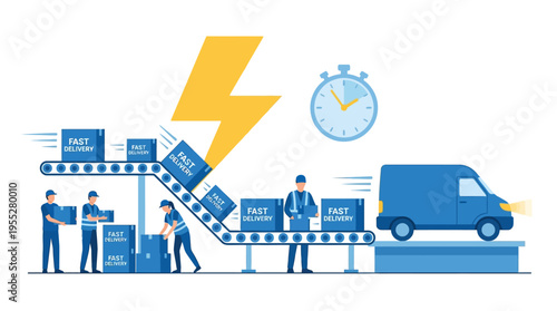 Efficient Parcel Dispatch Conveyor System Accelerating Fast Delivery Service