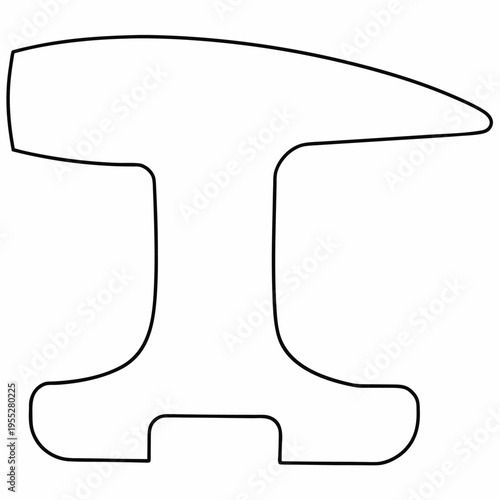 hammerhead shark profile line art vector illustration on transparent background