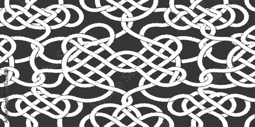 Ornate vintage black lace vector illustration of an abstract seamless floral pattern for textile fabric wallpaper and decorative tile design