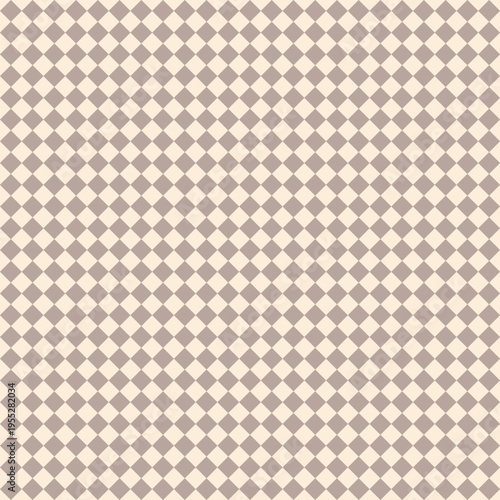 Seamless warm beige and cream geometric diamond grid pattern. Modern tiling background for wallpaper, packaging, textile, branding, and web design.