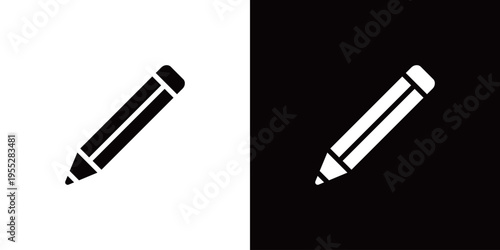 モノクロ鉛筆のアイコン (ベクター)