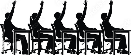 silhouettes of people