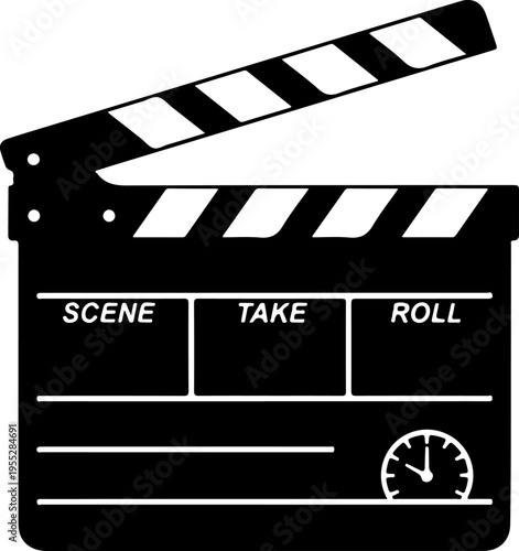 Vector film clapperboard icon