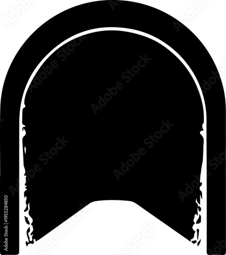 Black silhouette of a beard vector icon