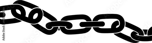 Vector chain link icon in black color