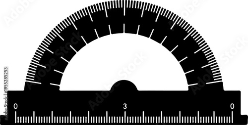 Vector protractor ruler icon